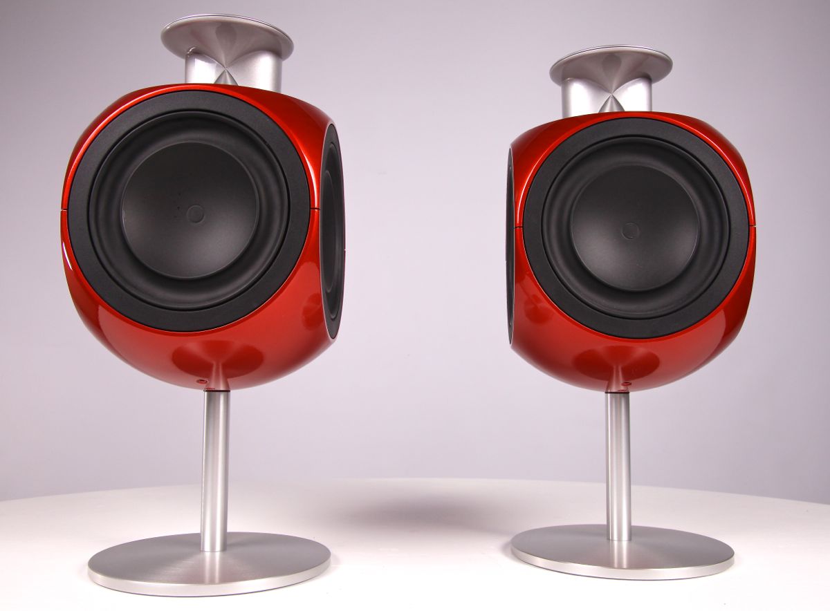 BEOLAB 3 ACTIVE LOUDSPEAKERS + TABLE STANDS - RED